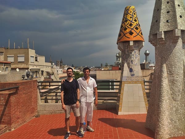 palau guell, terraza, Barcelona