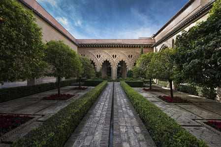 palacio Alfajareria, patio, Zaragoza